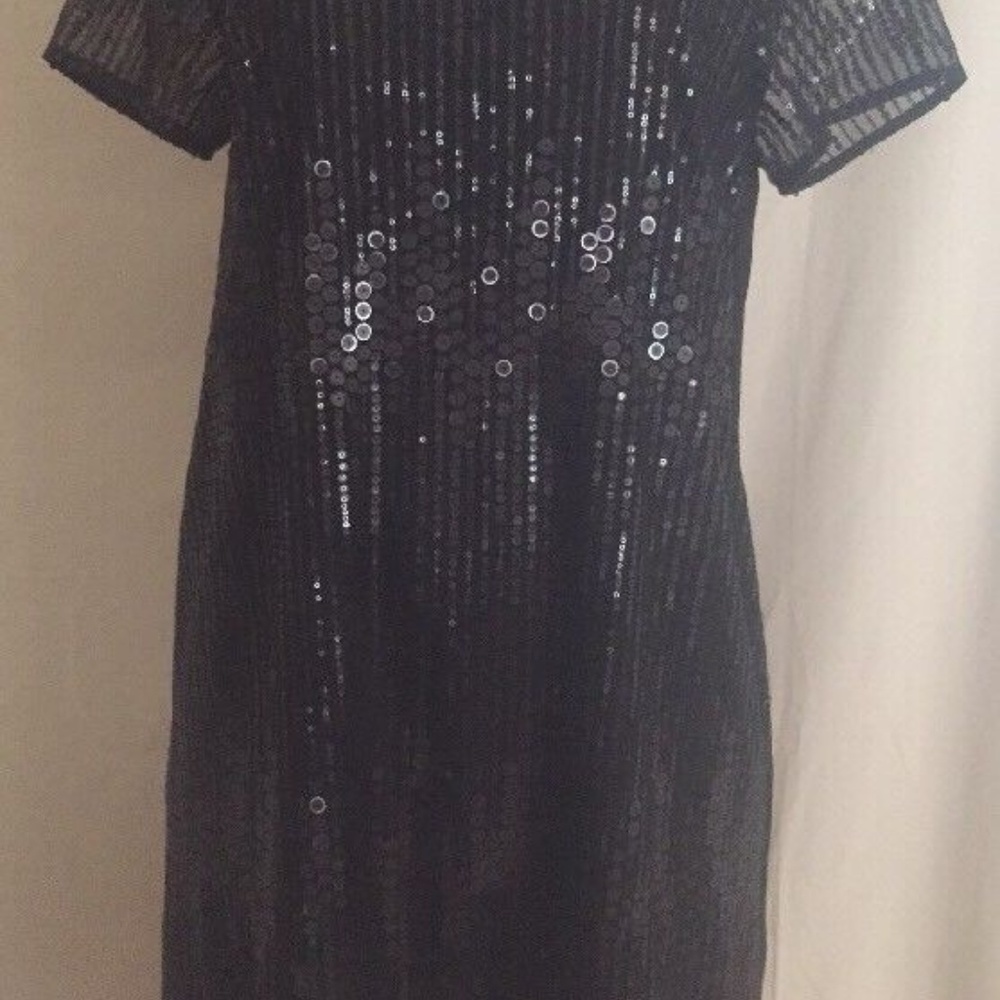 πPrice DropπSequin Scoop Neck Shift Dress - Picture 4 of 8
